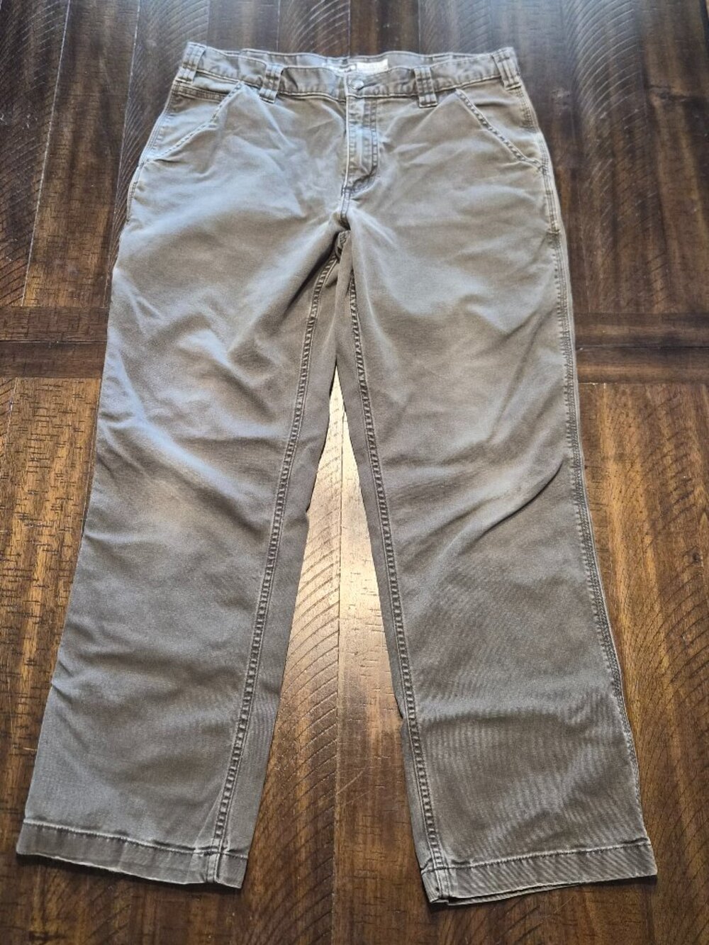 Carhartt Pants Men 34x29 Gray Rugged Flex Relaxed Canvas Carpenter BN2291-M G895